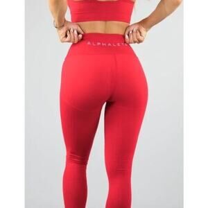 NWT Womens Alphalete Revival R6 Legging Coral Red SIze Medium